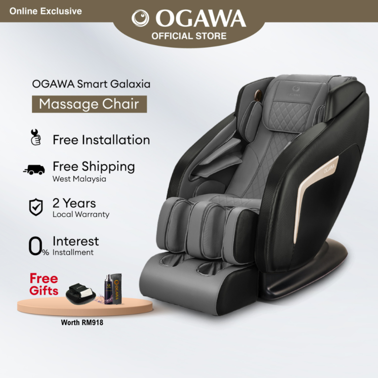 [Apply Code: 2GT20] OGAWA Smart Galaxia Massage Chair Free Acu Therapy + 3in1 Leather Kit (Golden Midnight) [Free Shipping WM]*